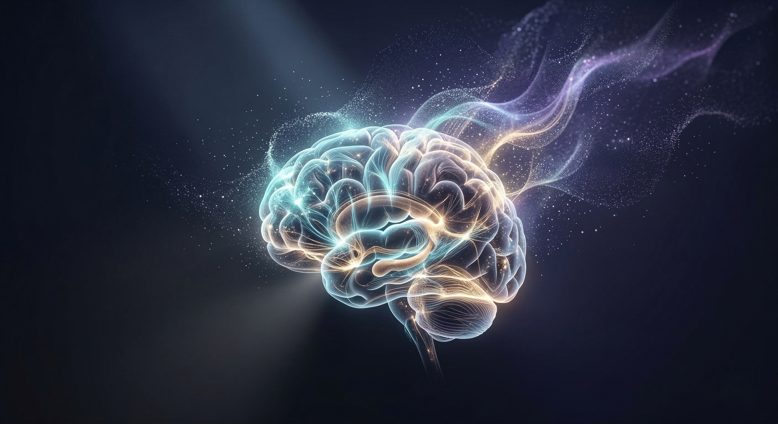 Misterio de la conciencia en la neurociencia ilustración conceptual del cerebro humano