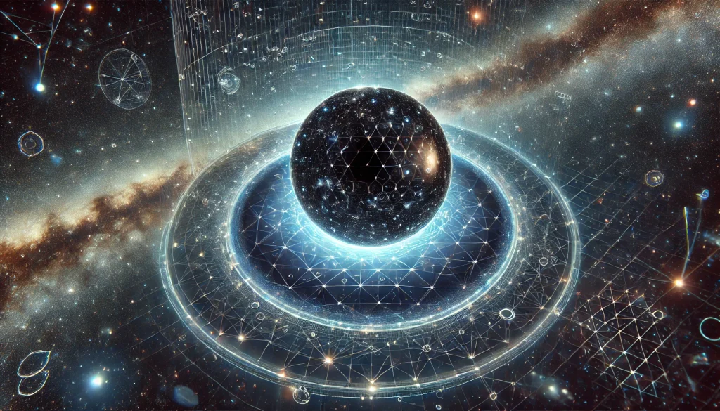Principio holográfico en el horizonte de eventos de un agujero negro.
