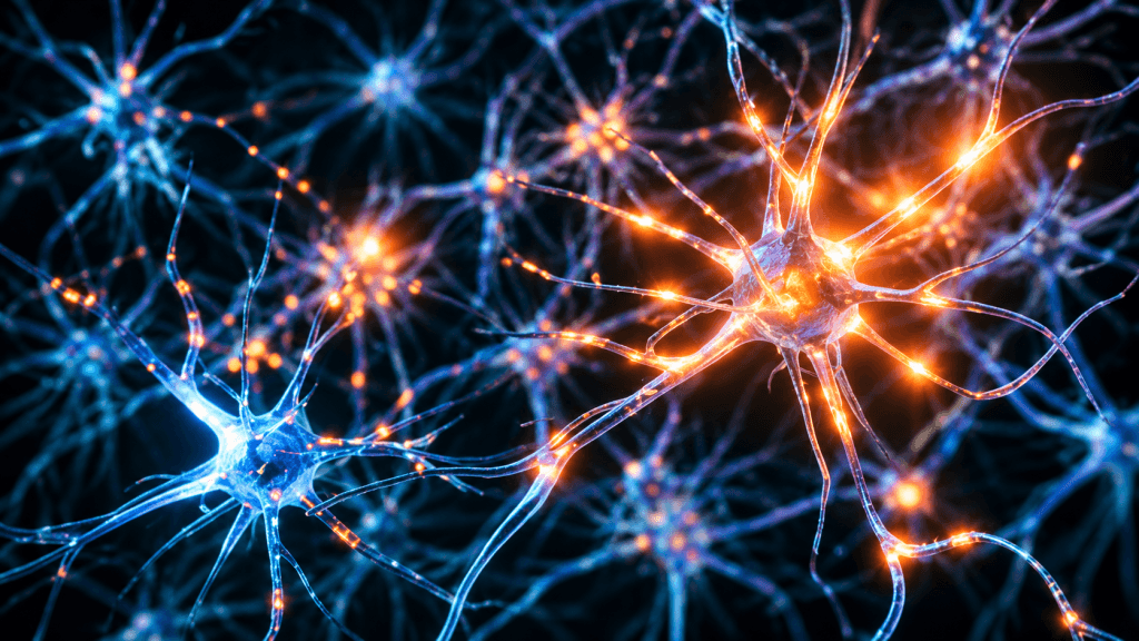 Representación abstracta de una red neuronal reorganizando conexiones