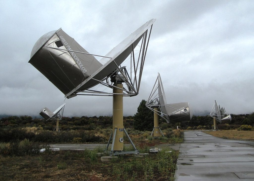 Antenas del Allen Telescope Array, en California, usadas en la búsqueda de señales de civilizaciones extraterrestres